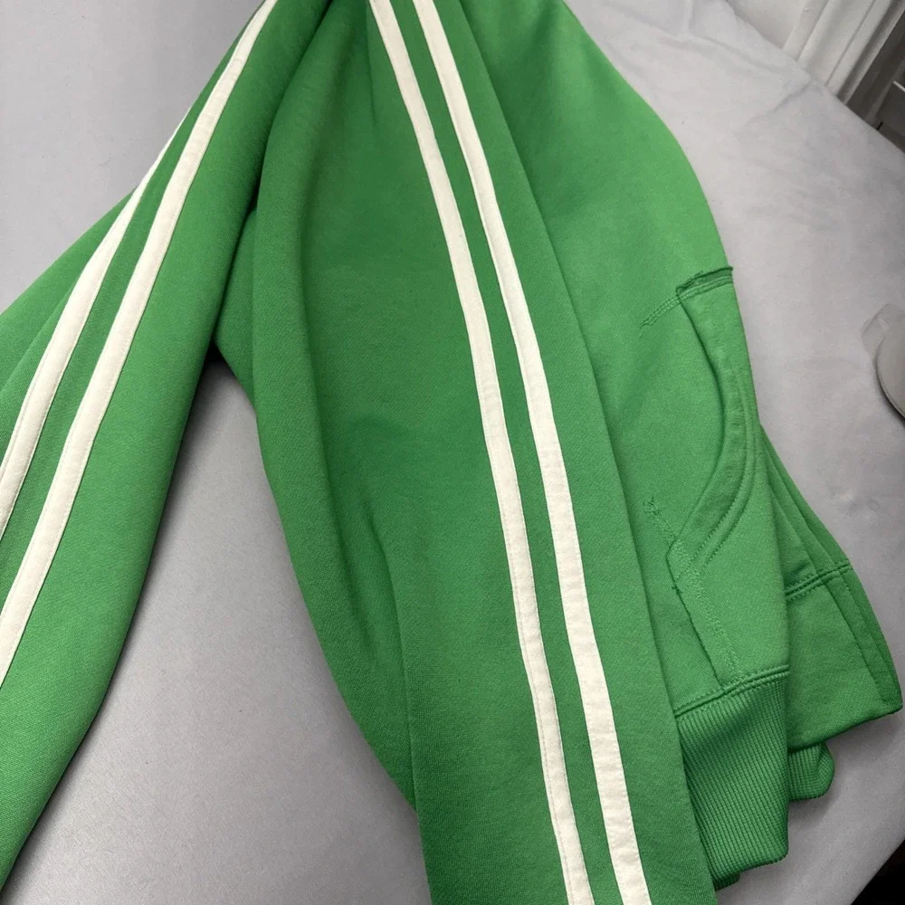 Men's Track Jacket XL Green with White Stripes Long Sleeve Full Zip J. America